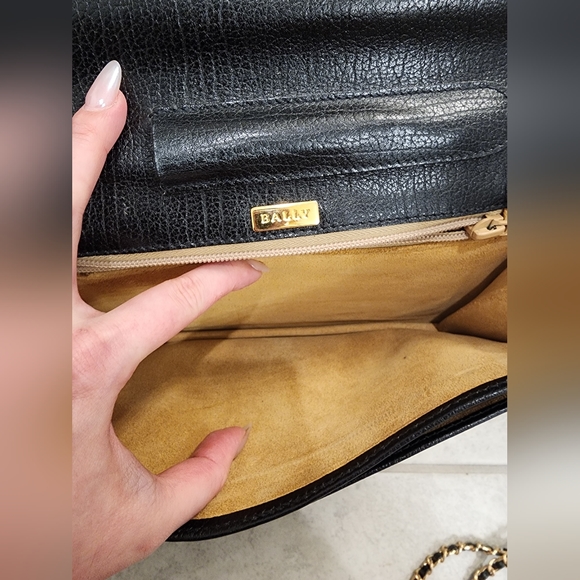 RARE Bally Black Leather Organizer Wristlet - Picture 7 of 8